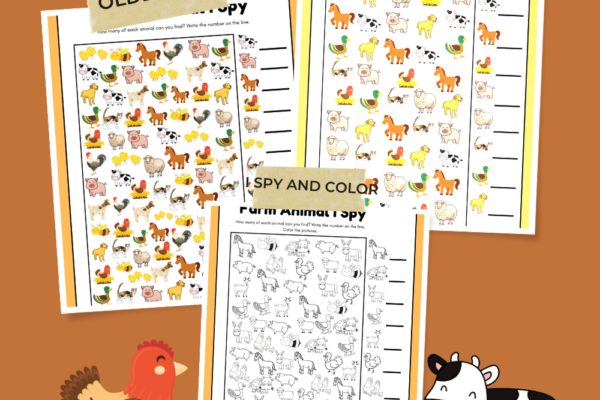 Farm Animal I Spy Printables Pinterest Pin