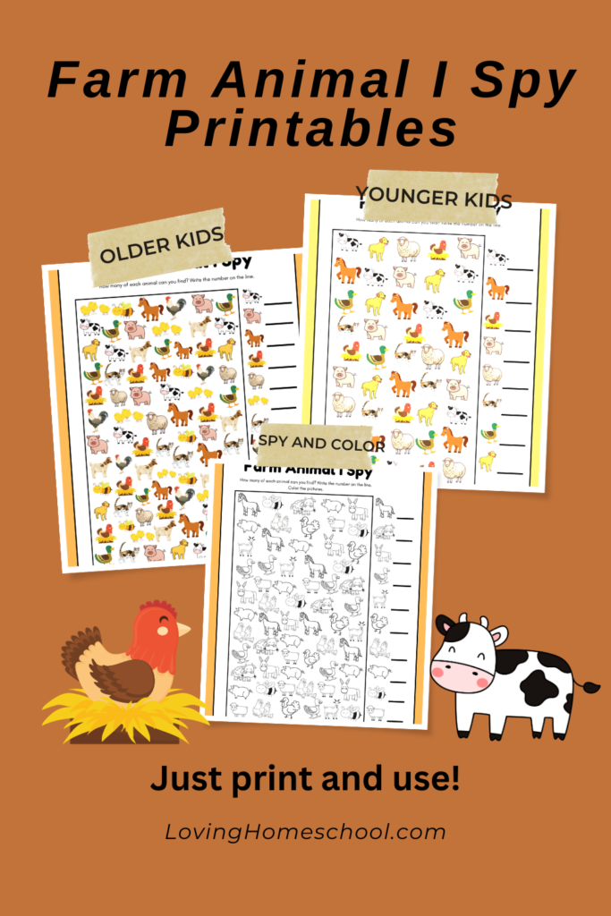 Farm Animal I Spy Printables Pinterest Pin