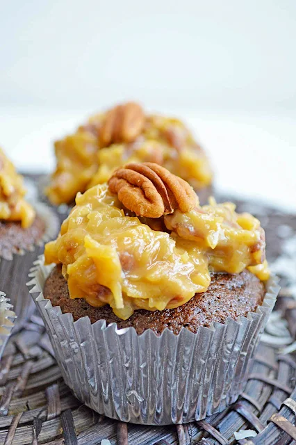 German Chocolate Cupcakes