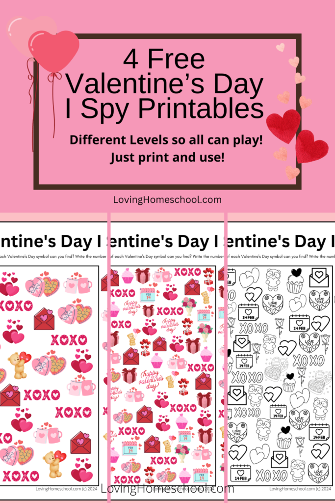 Valentine’s Day I Spy Printables Pinterest Pin