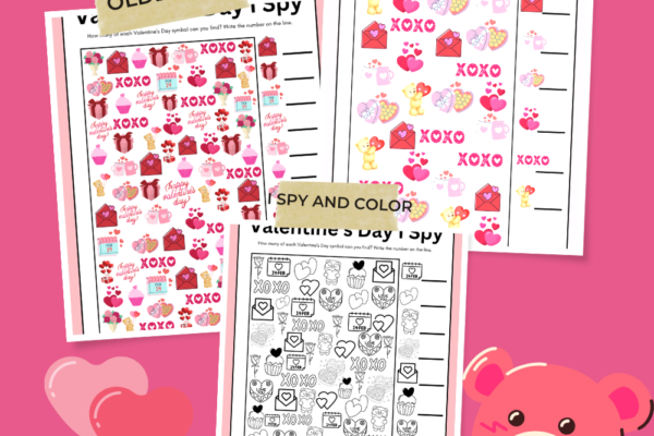 Valentine’s Day I Spy Printables Pinterest Pin