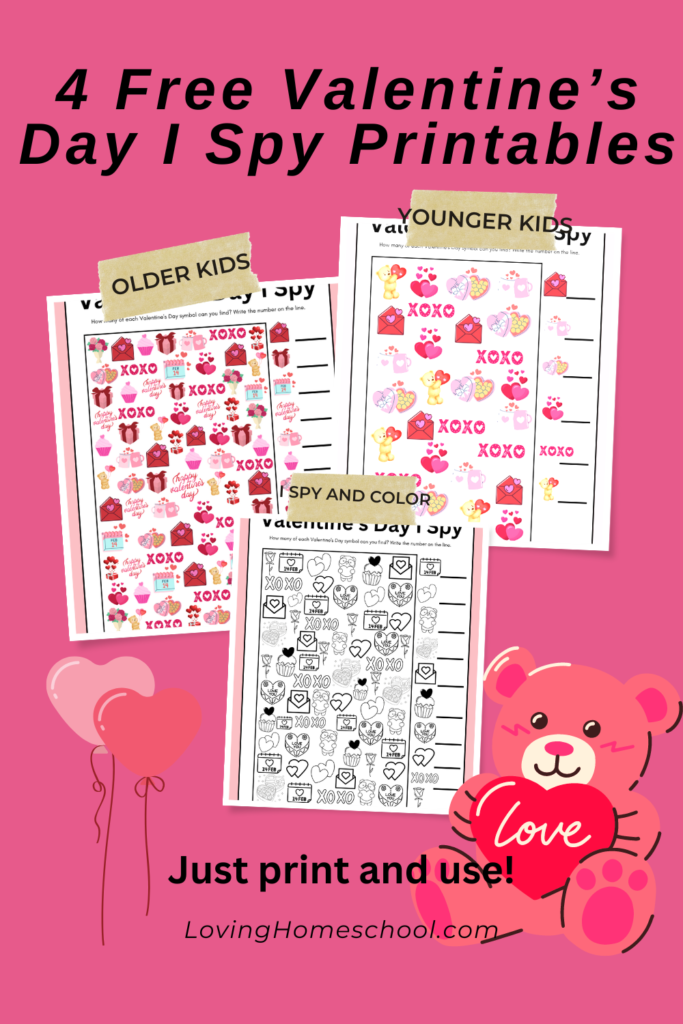 Valentine’s Day I Spy Printables Pinterest Pin