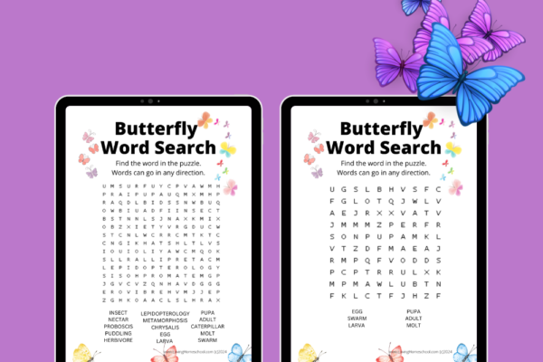 Butterfly Word Search Printables Pinterest Pin