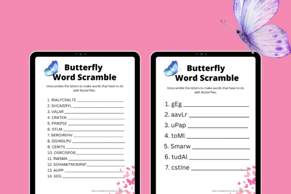 Free Butterfly Word Scramble Printables Pinterest Pin