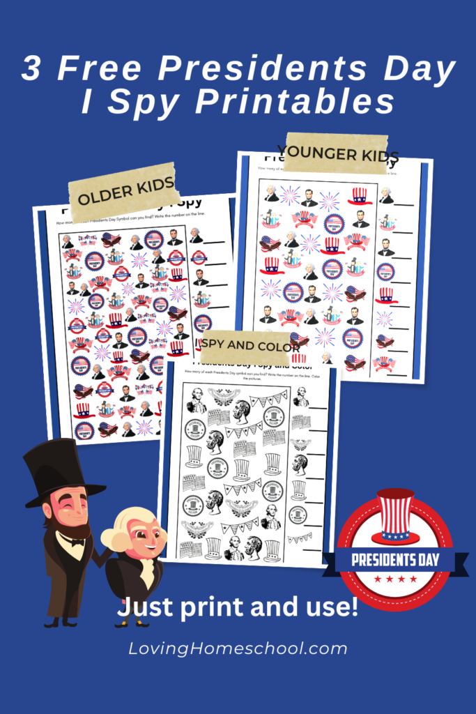 Presidents Day I Spy Printables Pinterest Pin