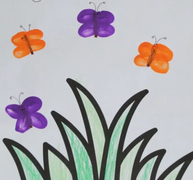 thumbprint butterfly craft