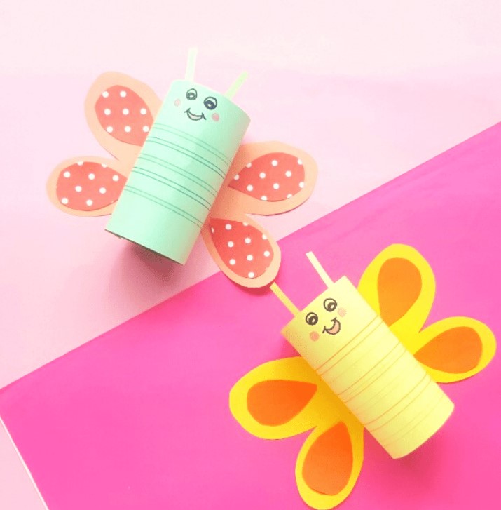 toilet paper roll butterfly craft