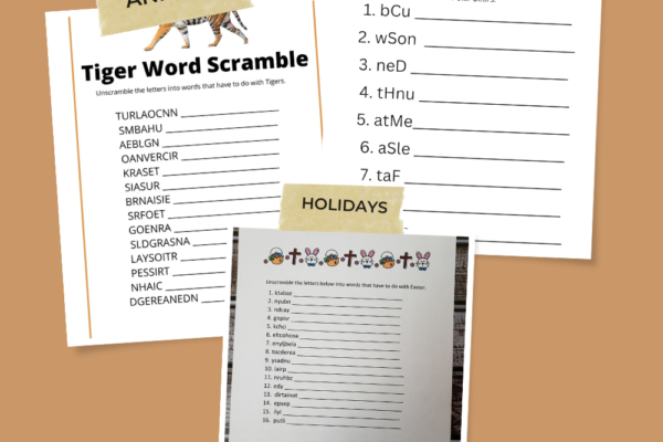 20+ Free Word Scramble Printables Pinterest Pin