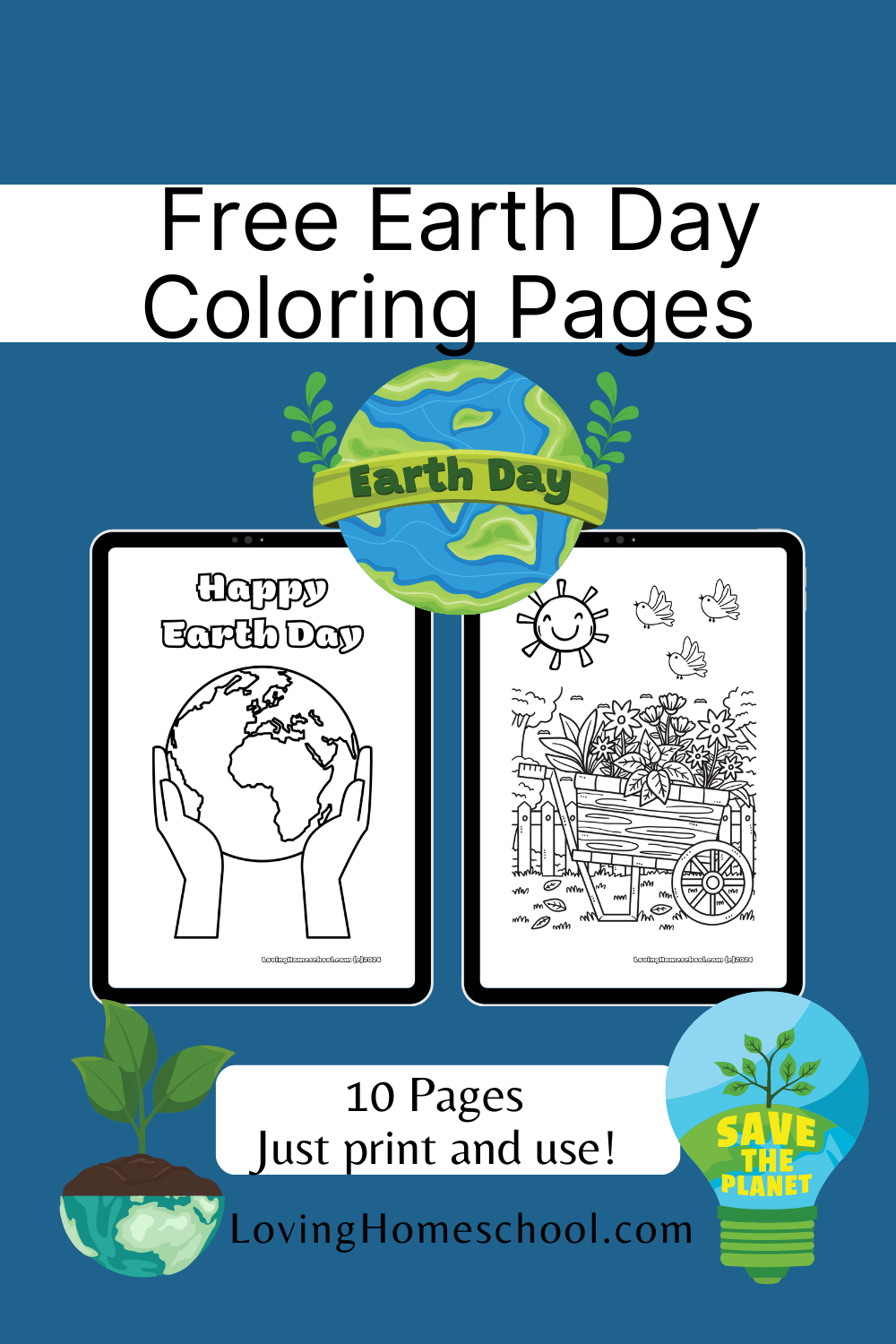 Earth Day Coloring Pages Pinterest Pin