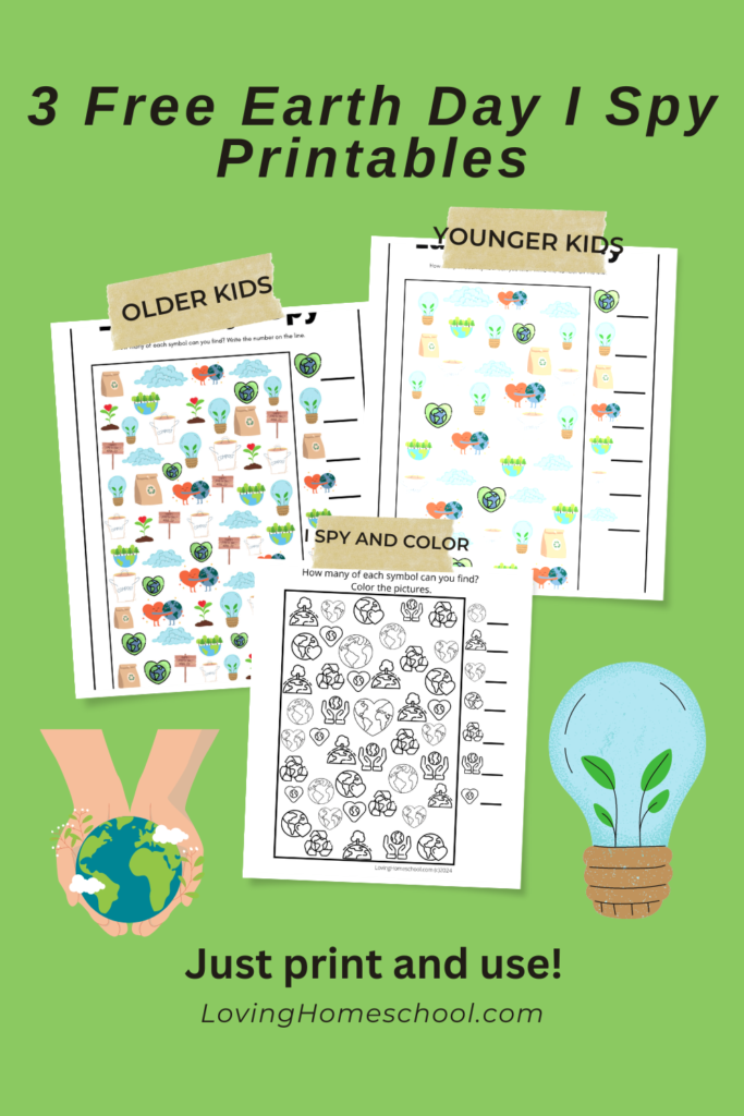 Earth Day I Spy Printables Pinterest Pin