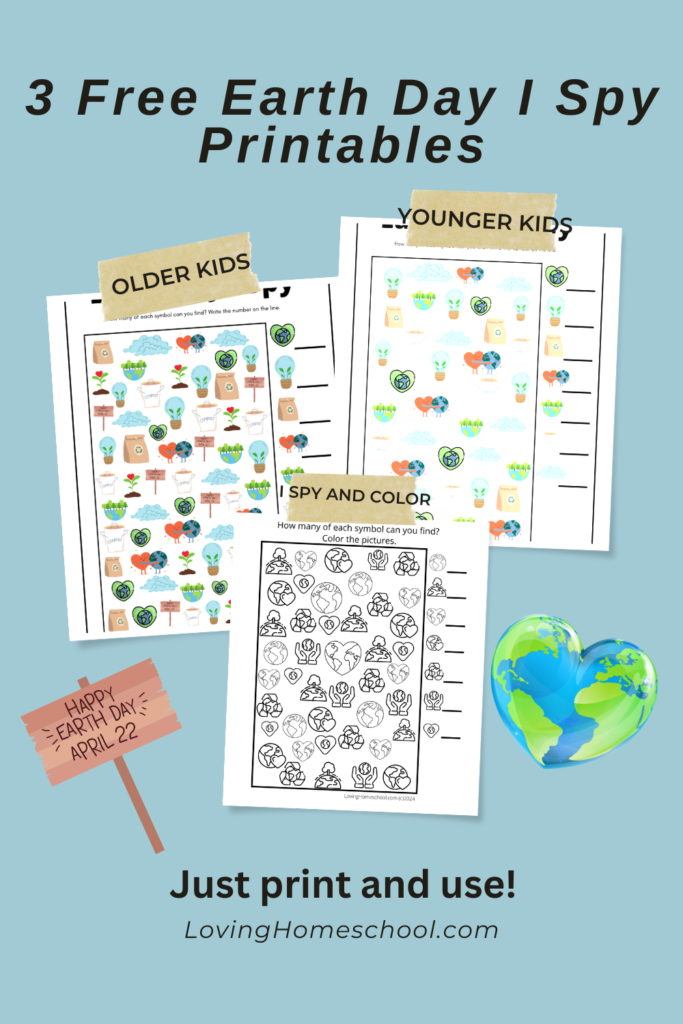 Earth Day I Spy Printables Pinterest Pin