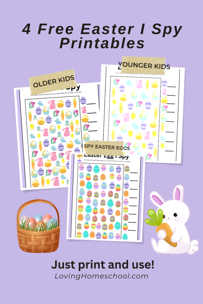 Easter I Spy Printables Pinterest Pin