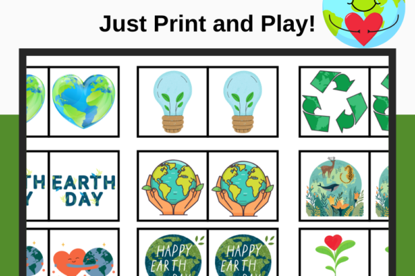 Free Printable Earth Day Memory Matching Game Pinterest Pin