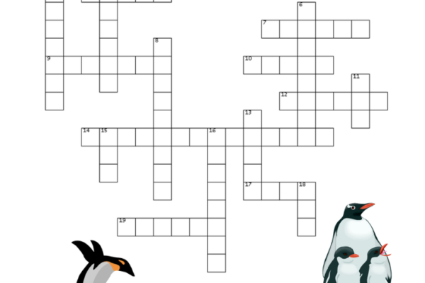 Free Penguin Crossword Puzzle Pinterest Pin