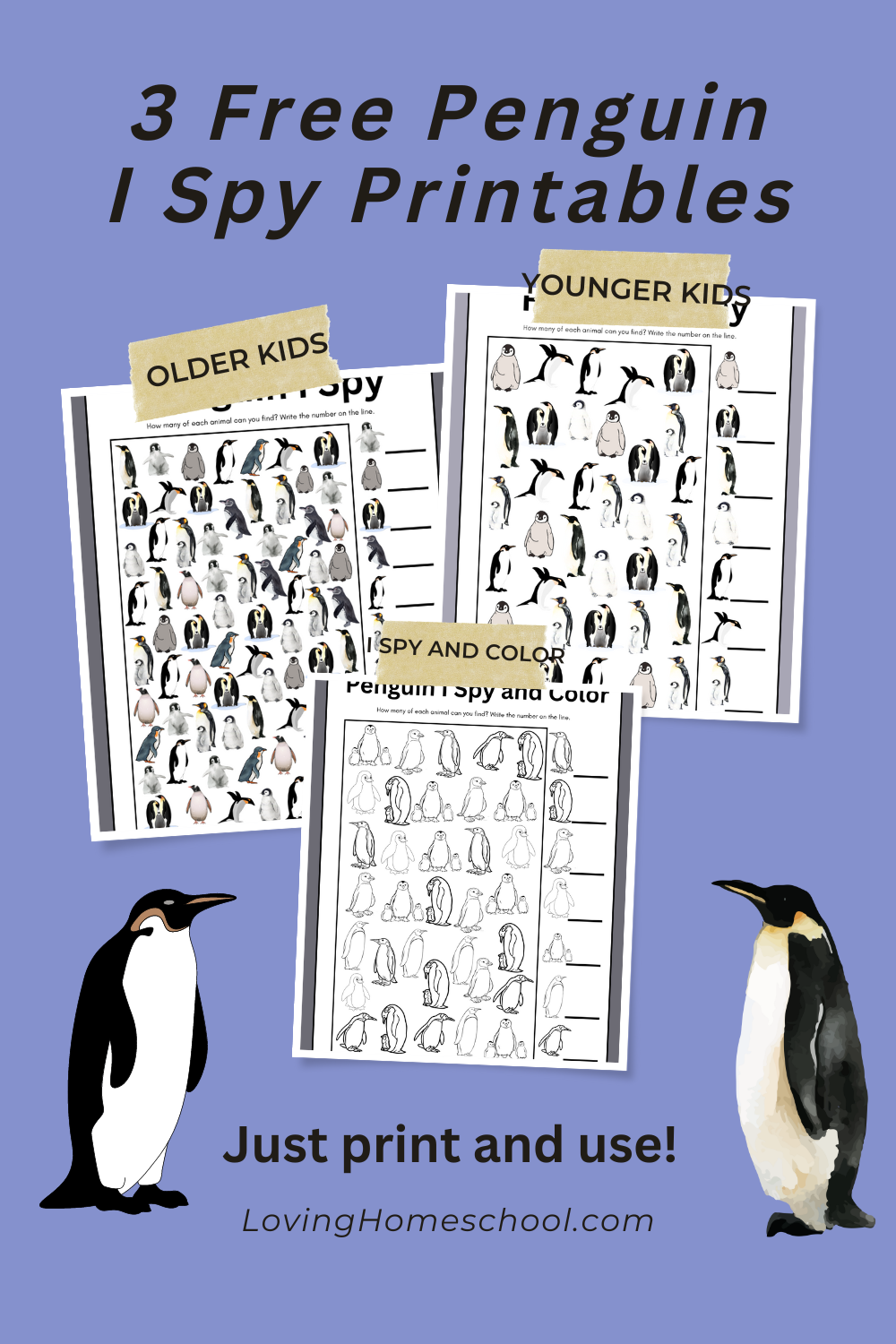 Penguin I Spy Printables Pinterest Pin