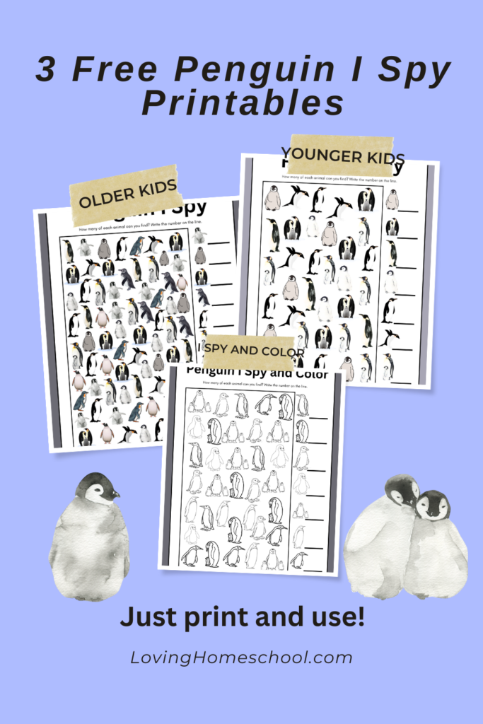 Penguin I Spy Printables Pinterest Pin