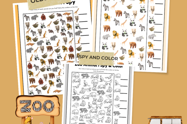 Zoo I Spy Printables Pinterest Pin