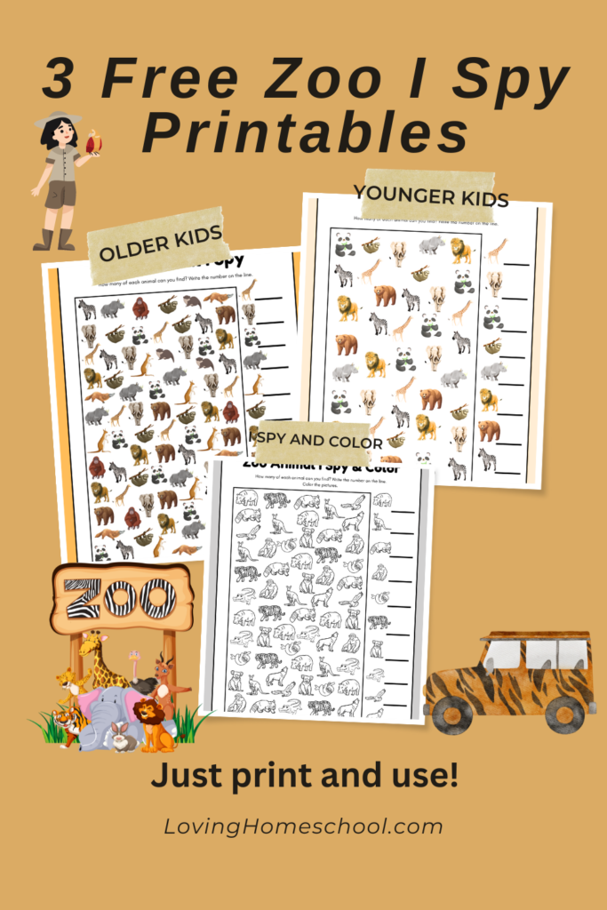 Zoo I Spy Printables Pinterest Pin