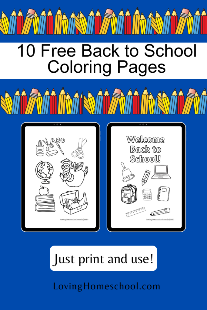 10 Back to School Coloring Pages Pinterest Pin