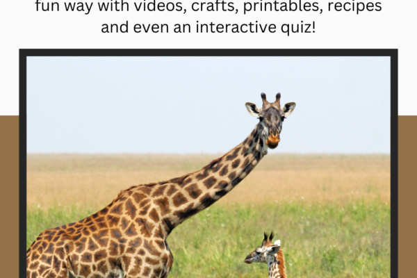 Free Giraffe Unit Study Pinterest Pin