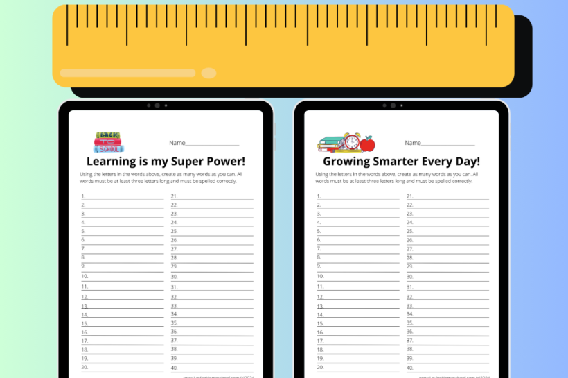 6 Free Back to School How Many Words Printables Pinterest Pin