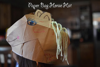 paper bag horse hat