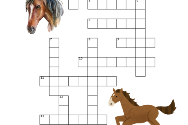 Free Horse Crossword Puzzle Pinterest Pin