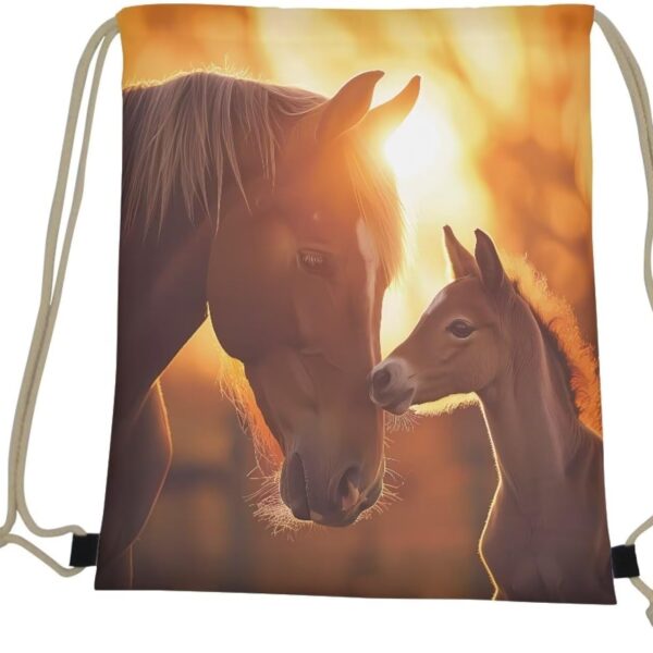 Horses Drawstring Backpack