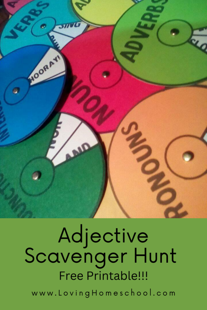 Adjective Scavenger Hunt Pinterest Pin