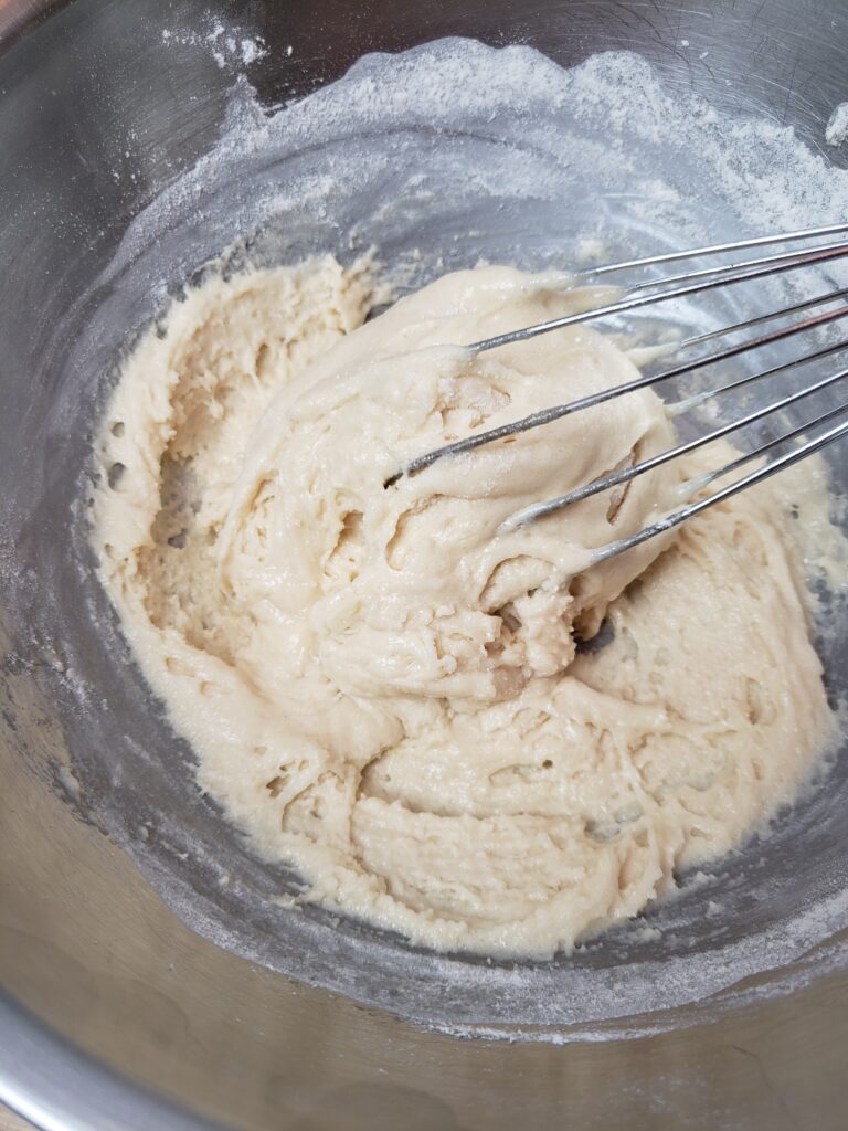 beating well after egg and sugar mixture