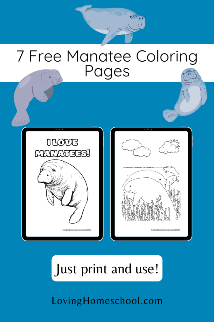 7 Manatee Coloring Pages Printables Pinterest Pin