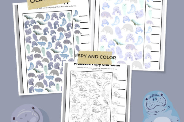 Manatee I Spy Printables Pinterest Pin