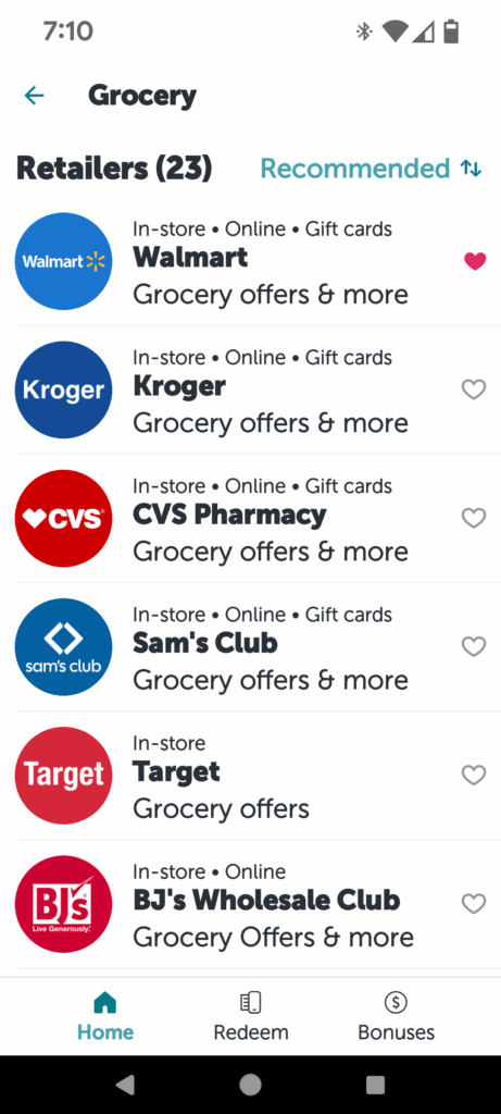 Ibotta list of grocery stores 1