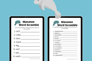 Manatee Word Scramble Printables Pinterest Pin