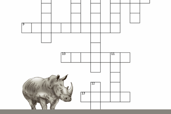 Free Rhino Crossword Puzzle Free Rhino Crossword Puzzle Pinterest Pin