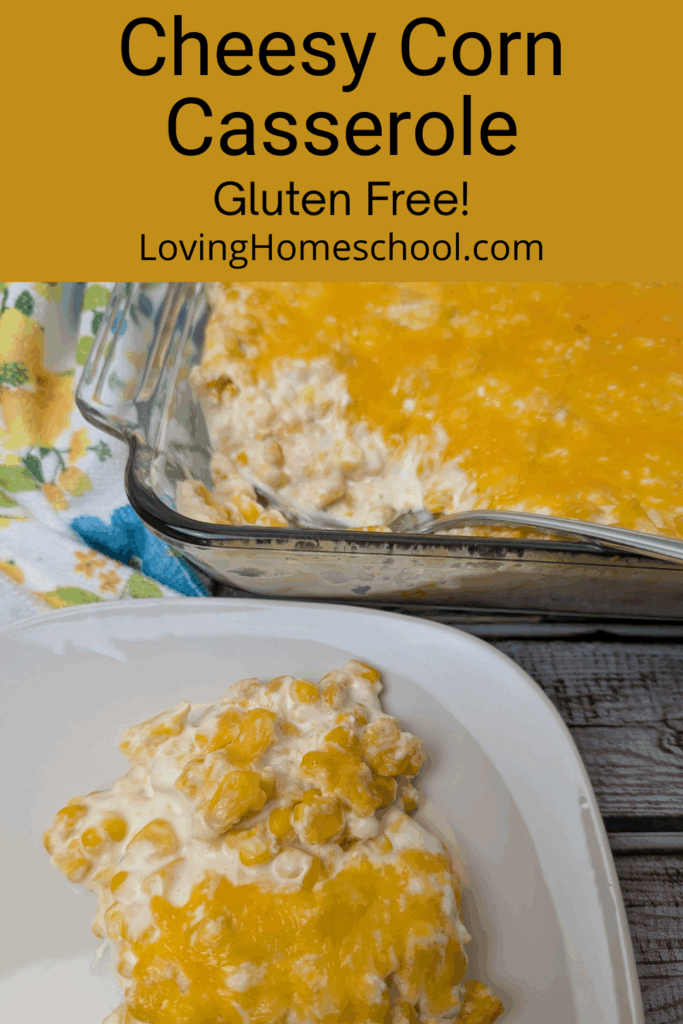Cheesy Corn Casserole Pinterest Pin
