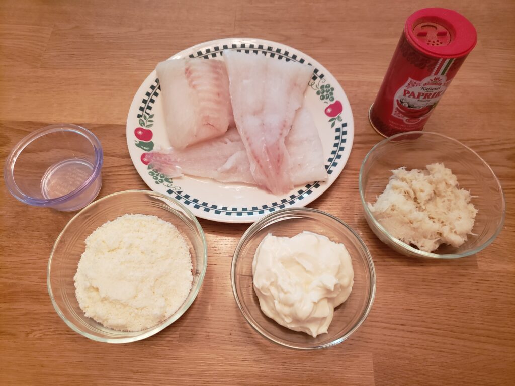 crab topped fish ingredients