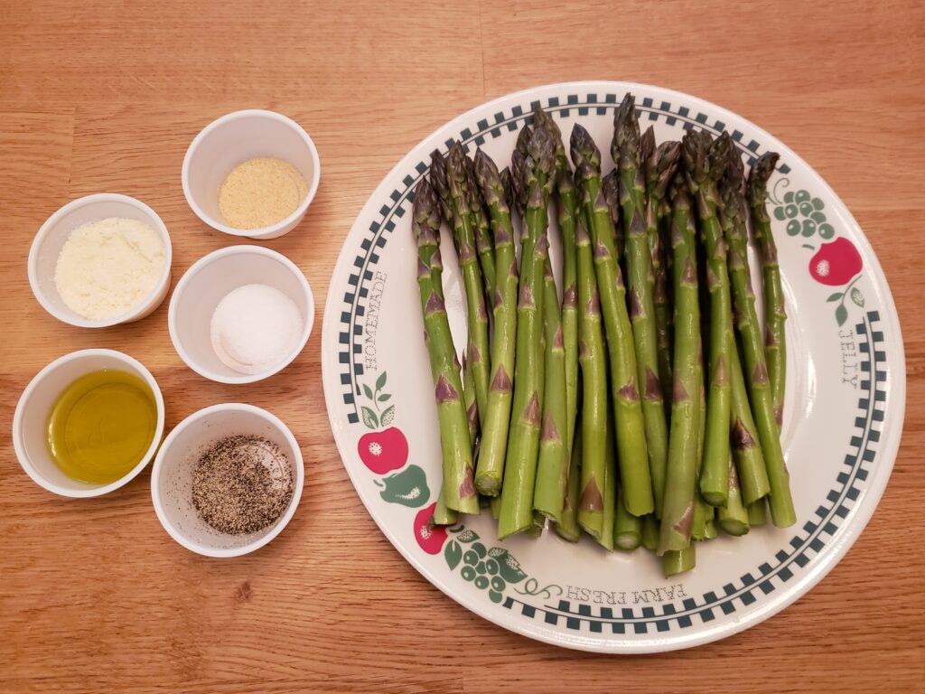 ingredients for roasted parmesan asparagus