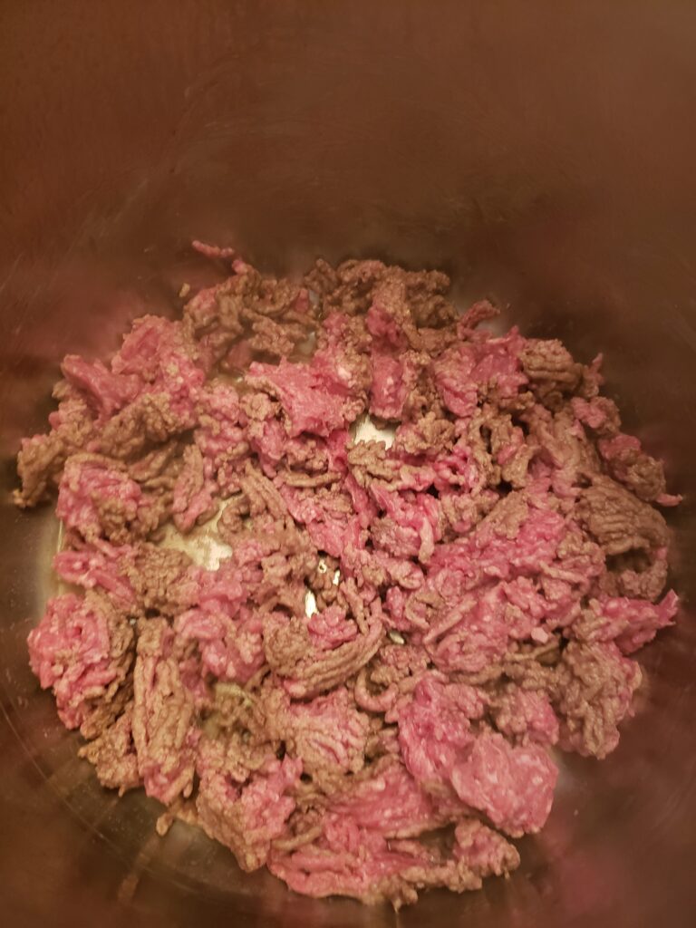 sauteing ground beef in instant pot