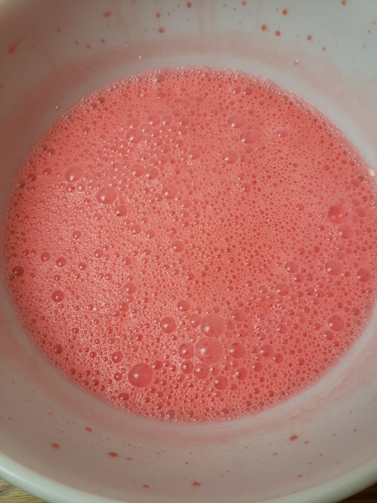 Jell-O mixture blended