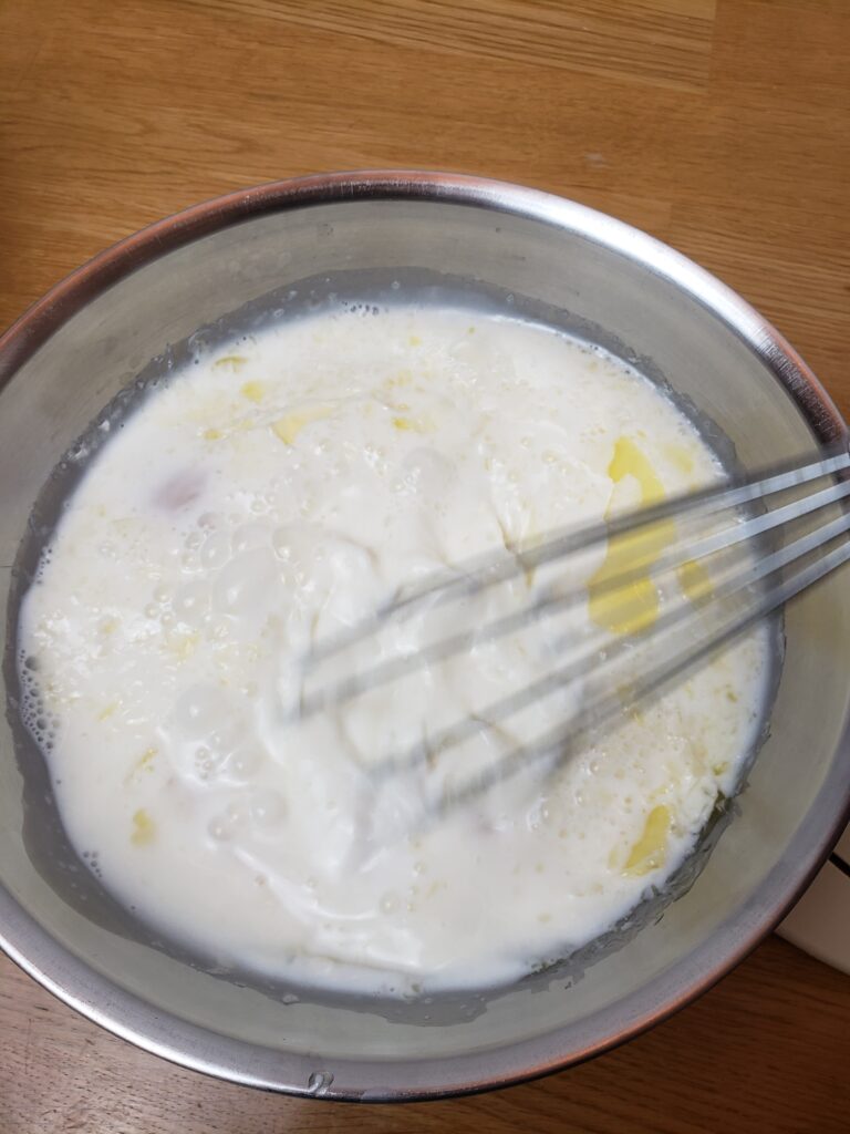 wet ingredients in a bowl