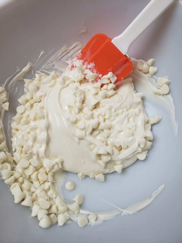stirring melted chips
