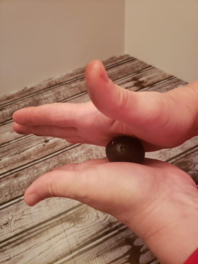rolling truffle between palms