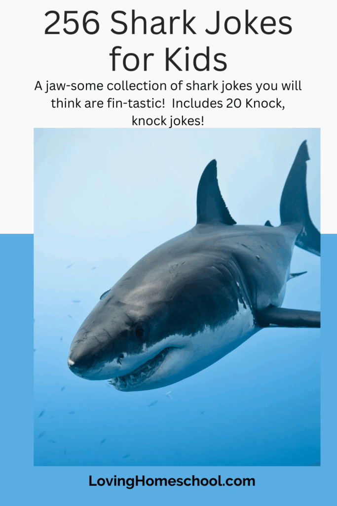 256 Shark Jokes for Kids Pinterest Pin
