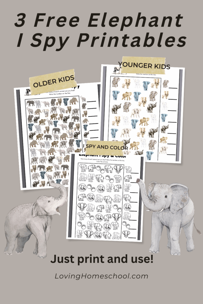 Elephant I Spy Printables Pinterest Pin