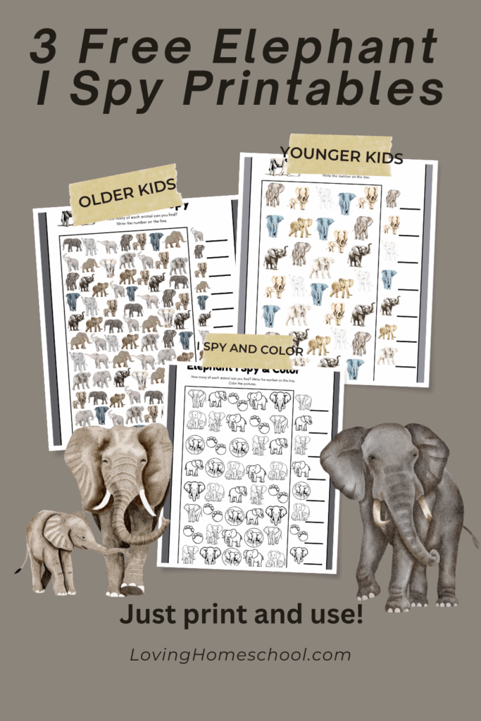 Elephant I Spy Printables Pinterest Pin