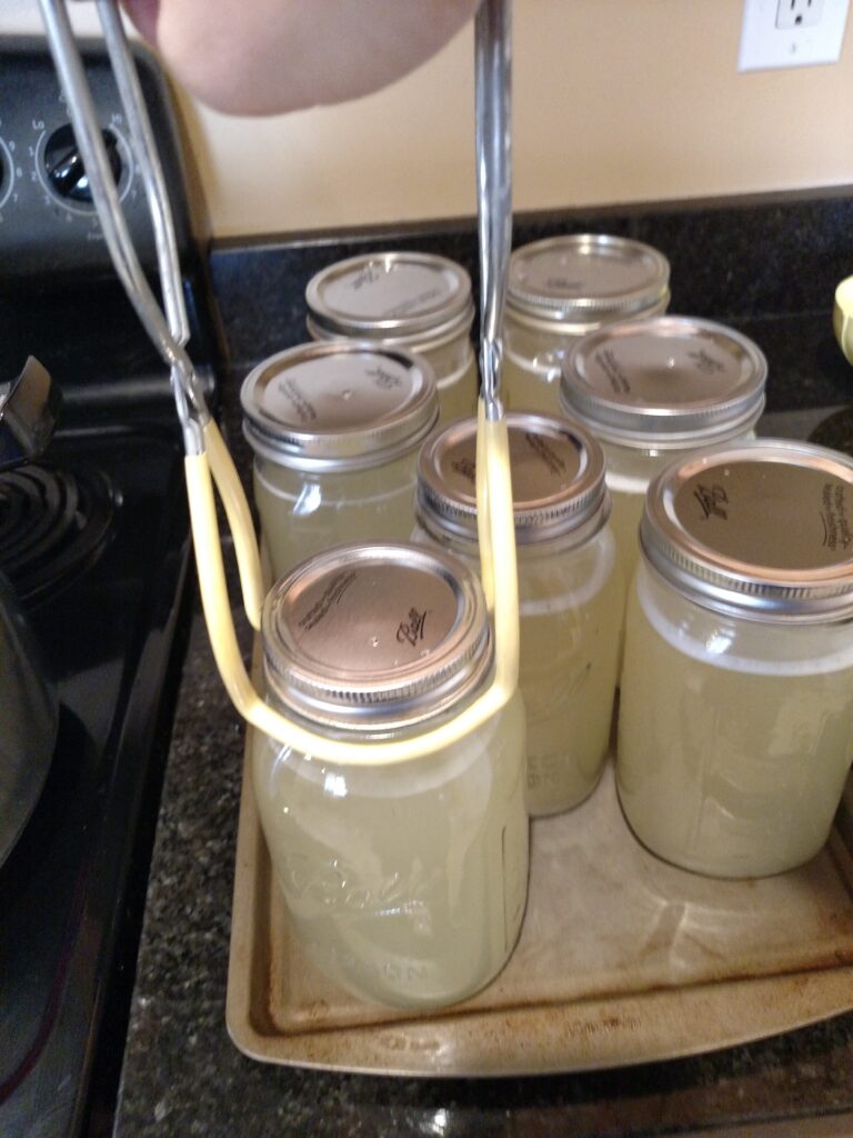 starting to lift first jar