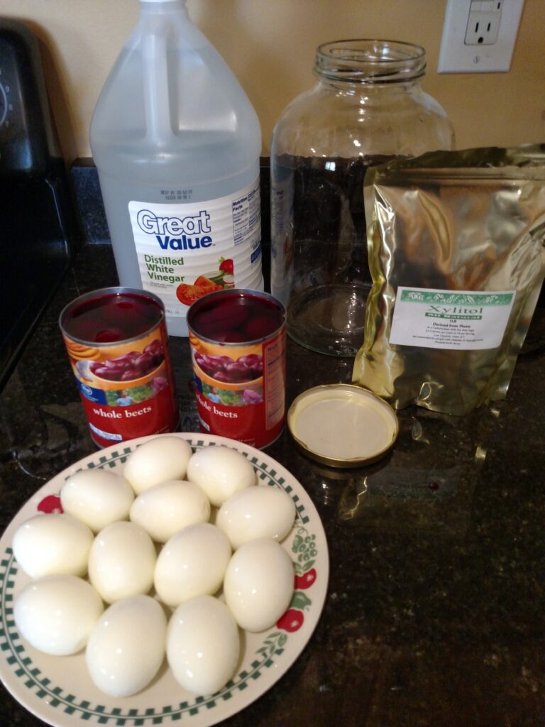 ingredients for red beet eggs