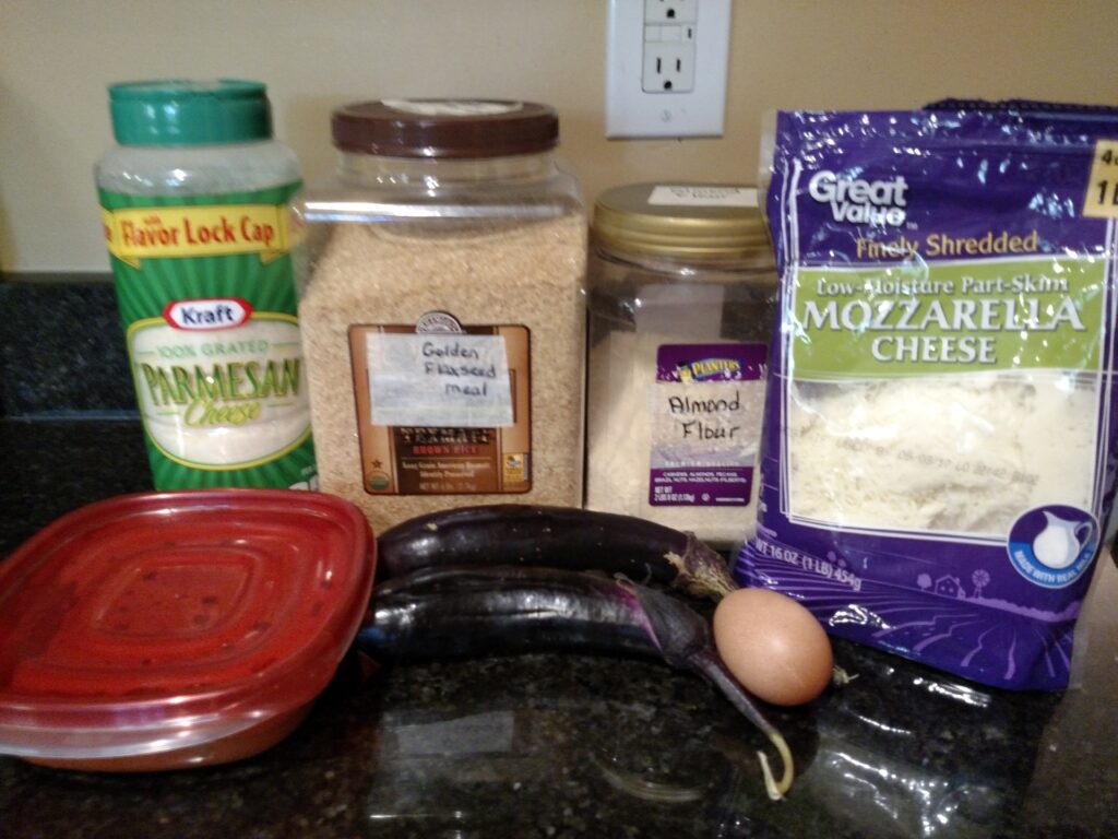 ingredients for gluten free eggplant parmesan