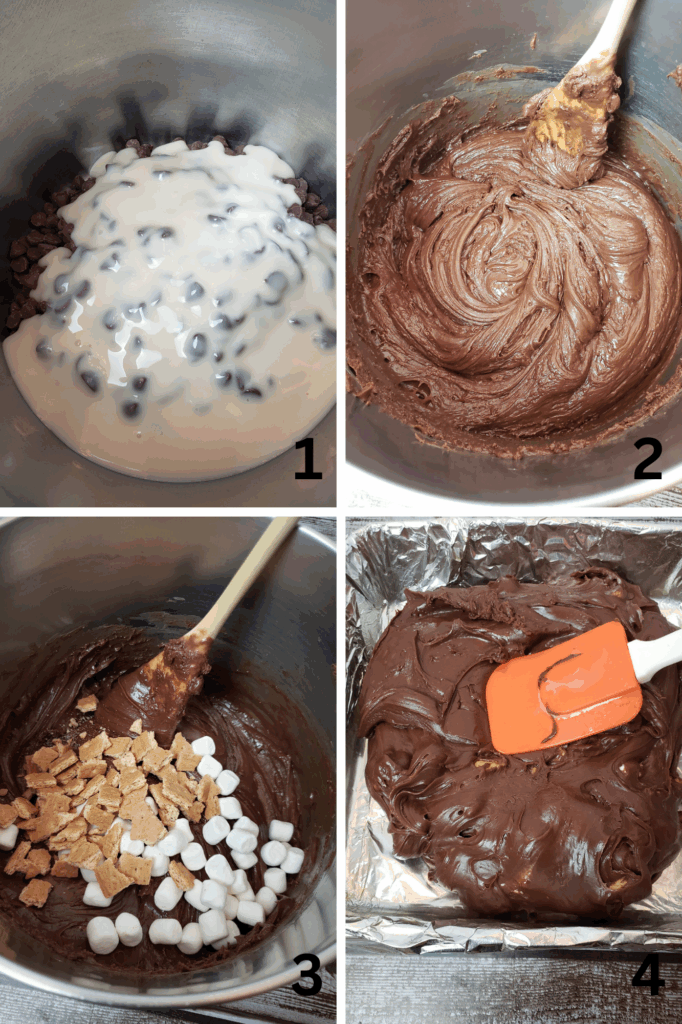 S'mores Fudge 1-4 process shots